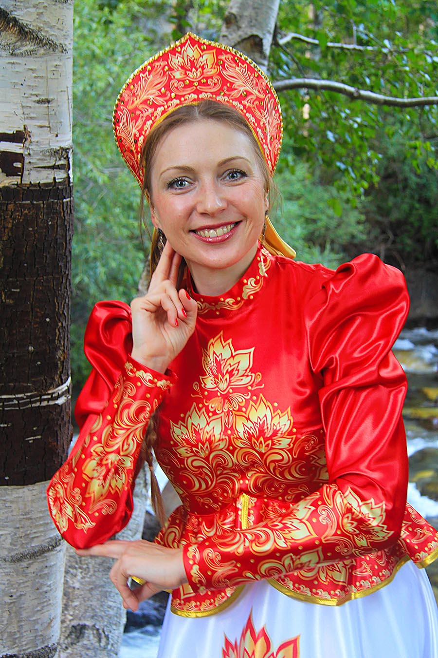 Women in Slavic costumes in Dar es Salaam