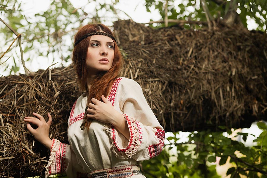 Women in Slavic costumes in Dar es Salaam